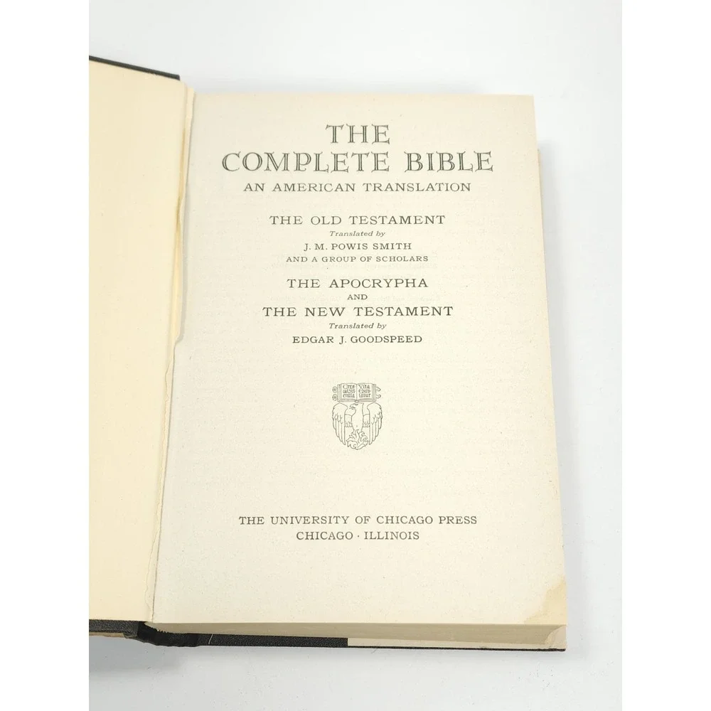 The Complete Bible 1939 An American Translation‎ 1944 Apocrypha, Smith/Goodspeed